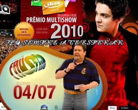 Luan Santana no Faustão dia 04/07